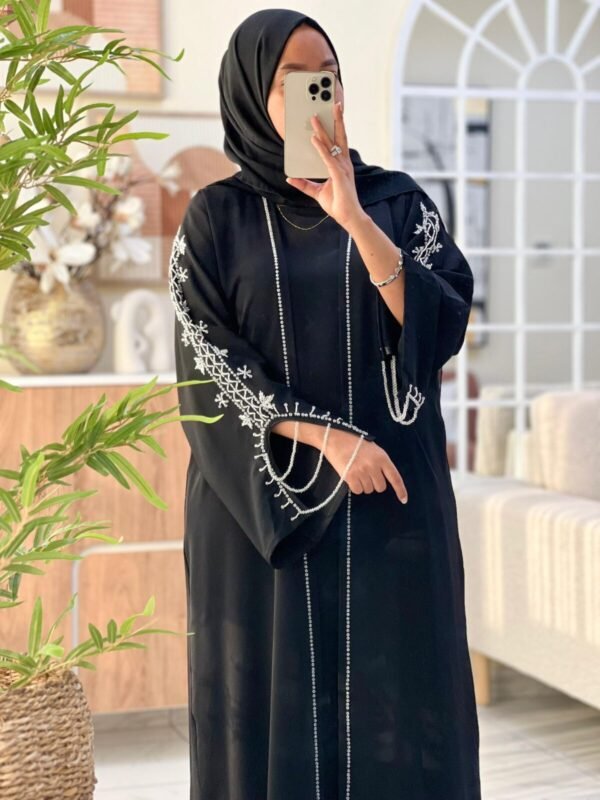 Embroidered Majesty Abaya - Image 2