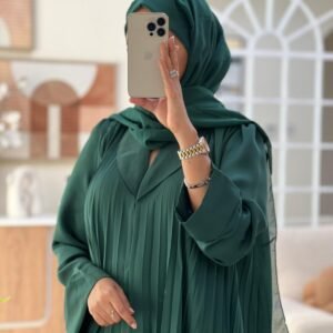 emerald-green-pleated-abaya