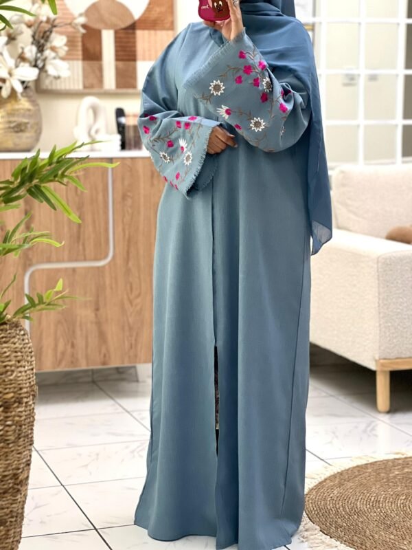 Linen Bloom Abaya - Image 2