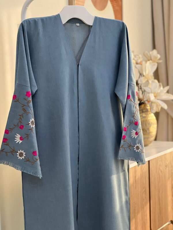 Linen Bloom Abaya - Image 3